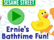 Гульня 123 Вуліца Сезам: Эрні Bathtime Fun  онлайн