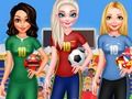 Гульня BFF Princess Прагаласуйце за футболе 2018 года  онлайн