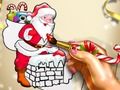 Гульня Калядная афарбоўка Санты  онлайн