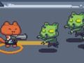 Гульня Cat Gunner супраць зомбі  онлайн