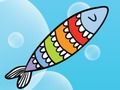 Гульня Размалёўка рыбы вясёлкі  онлайн