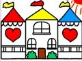 Гульня Назад да школы размалёўкі DOLLHOUSE  онлайн