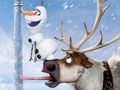 Гульня Калядныя пазлы Олафа  онлайн