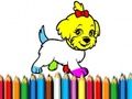 Гульня Назад у школу: Кніжка-размалёўка Doggy  онлайн