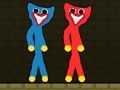 Гульня Чырвоны і сіні Stickman Huggy  онлайн