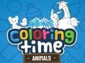 Гульня HelloKids размалёўкі час жывёл  онлайн