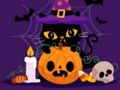 Гульня Пазл Grumpy Halloween Cats  онлайн