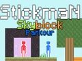 Гульня Stickman Skyblock Parkour онлайн