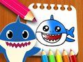 Гульня Кніжка-размалёўка Baby Shark  онлайн