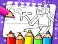 Гульня Майнкрафт размалёўка  онлайн