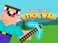 Гульня Вайна Noob супраць Pro Stick  онлайн