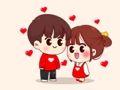 Гульня Слайд-пазл Help The Couple  онлайн