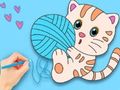 Гульня Кніжка-размалёўка: мілы кот  онлайн