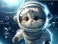 Гульня Пазл: Кот-касманаўт  онлайн