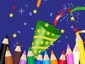 Гульня Кніжка-размалёўка: З Новым годам  онлайн