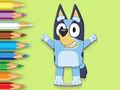 Гульня Кніжка-размалёўка: Happy Bluey  онлайн