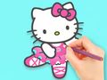 Гульня Кніжка-размалёўка: танцы Hello Kitty  онлайн