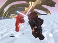 Гульня Roblox: дуэлі на светлавых мячах  онлайн