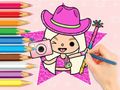 Гульня Кніжка-размалёўка: Toca Boca World  онлайн