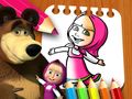 Гульня Маша і мядзведзь размалёўка  онлайн