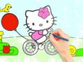 Гульня Кніжка-размалёўка: Hello Kitty Cycling  онлайн