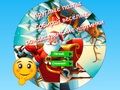 Гульня Round Jigsaw Puzzle Збірай смешныя калядныя малюнкі  онлайн