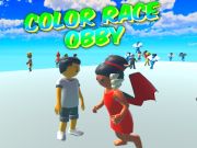 Гульня Каляровая гонка Obby  онлайн
