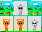 Гульня Матч карт Sprunki онлайн