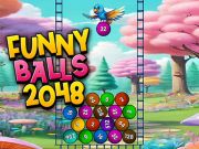 Гульня Смешныя шары 2048  онлайн