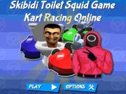 Гульня Skibidi Touherhet Squid Гульня Kart Racing у Інтэрнэце  онлайн