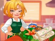 Гульня Кухня Роксі: вясновы рулон  онлайн