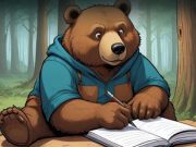 Гульня Разумны пісьменнік мядзведзь выратаваў  онлайн