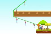 Гульня Zipline людзі ратуюць  онлайн