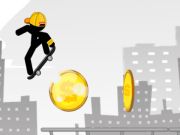Гульня Stickman Skate City  онлайн