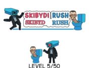 Гульня Skibydi Rush  онлайн