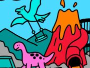 Гульня Колер па кодавым парку Dino  онлайн