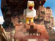 Гульня Minecraft лава курыца  онлайн