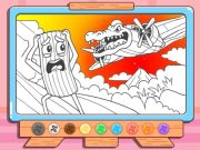 Гульня Афарбоўка кнігі: Crocodile Bombardino онлайн