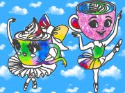 Гульня Афарбоўка для дзяцей: балерына Капучын онлайн Гульня Афарбоўка для дзяцей: балерына Капучын онлайн