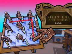 Гульня Steampunk Merge To Battle онлайн