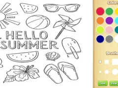 Гульня Hello Summer Coloring Book for Kids онлайн