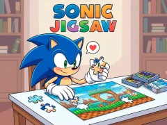 Гульня Sonic Jigsaw онлайн