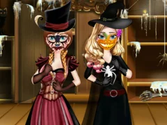 Гульня Sisters Halloween Preparations онлайн