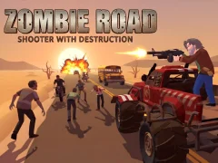 Гульня Zombie Road: Shooter with Destruction онлайн
