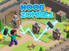 Гульня Noob vs Zombies онлайн