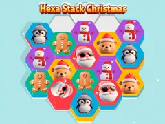 Гульня Hexa Stack Christmas онлайн