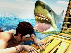 Гульня Raft Angry Shark Hunting онлайн