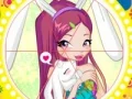 Гульня Winx bunny style: Round Puzzle онлайн