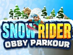 Гульня Snow Rider Obby Parkour онлайн