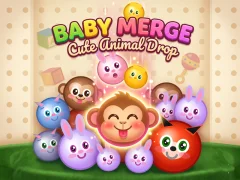Гульня Baby Merge Cute animal drop онлайн